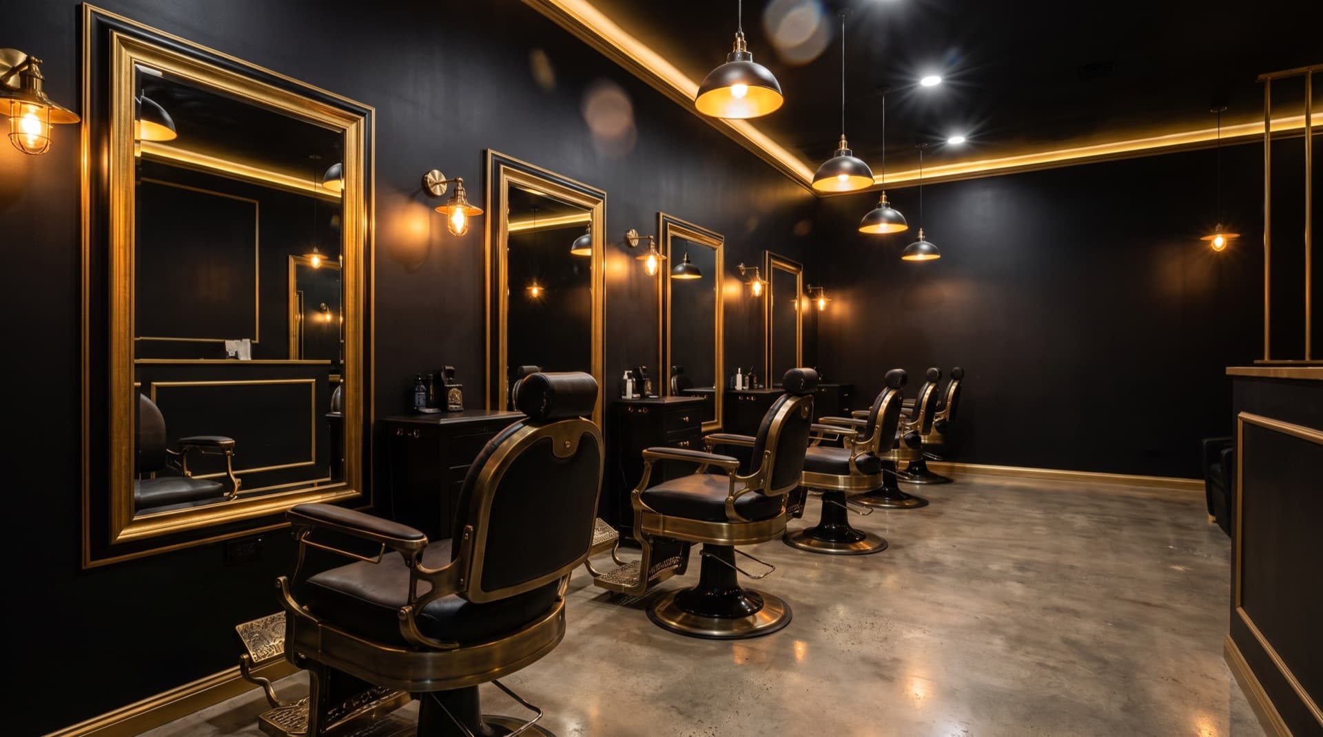 Hero de un sitio de barbería de ejemplo, con agenda online